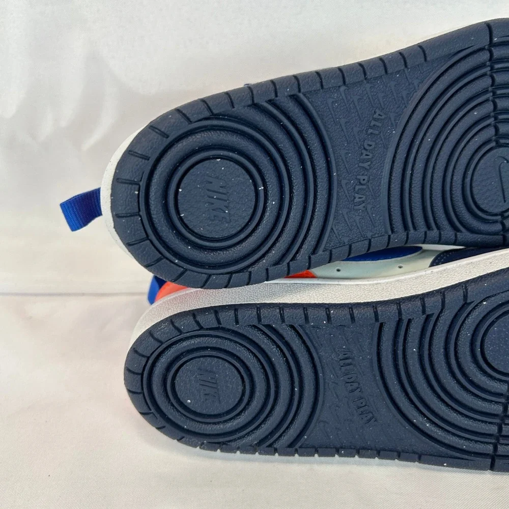 Nike Court Borough Low Recraft Kids Midnight Navy Orange DV5457-401 Size 2Y